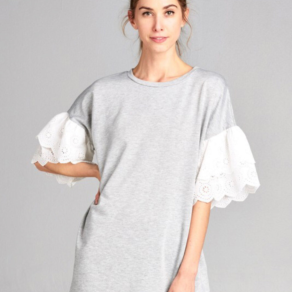 “Summer’s Calling Me”Heather Grey Tunic/Dress