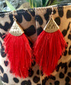 Be the Fringe Triangle Fringe Earrings