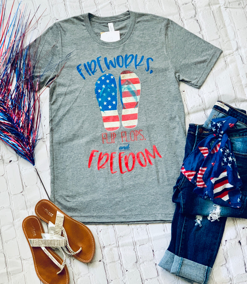 Fireworks, Flip Flops, and Freedom-Heather Gray