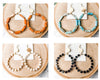 Stone Hoop Earrings