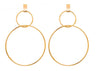 Geometric Double Hoop Dangle Earrings