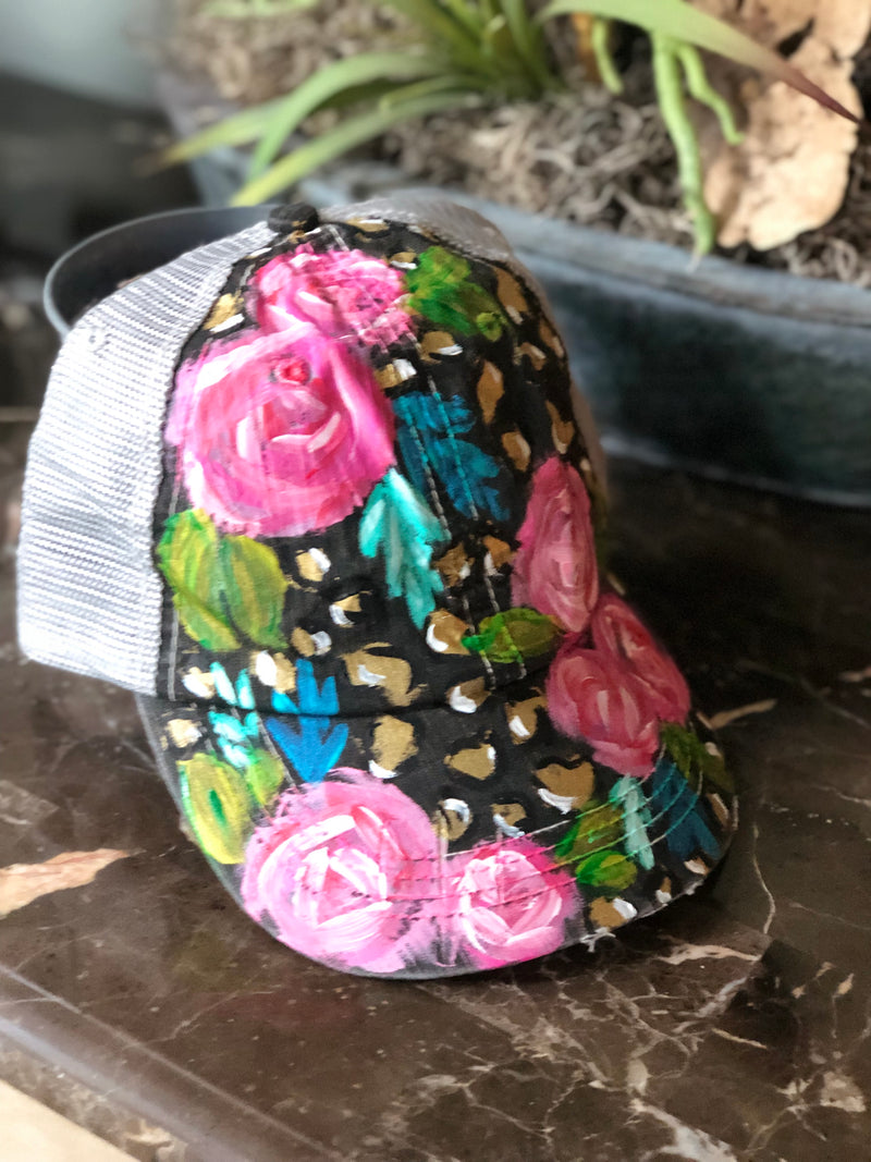 Custom Hand Painted Trucker Hat