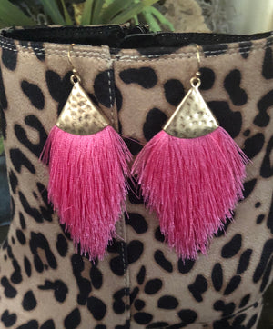 Be the Fringe Triangle Fringe Earrings