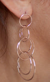 Rose Gold Entwined Circle Earrings