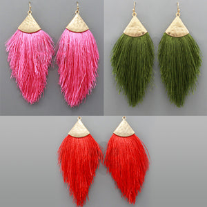 Be the Fringe Triangle Fringe Earrings