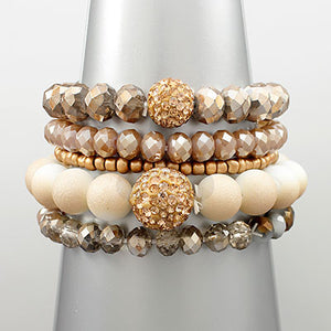 Bella Layered Stretch Beaded Bracelet