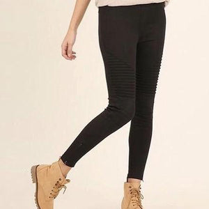 Black Moto Style Leggings