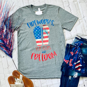 Fireworks, Flip Flops, and Freedom-Heather Gray