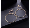 Geometric Double Hoop Dangle Earrings