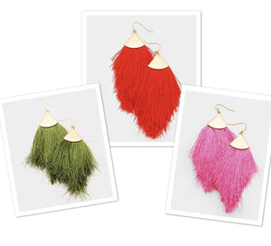 Be the Fringe Triangle Fringe Earrings