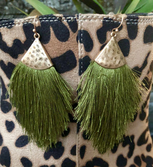 Be the Fringe Triangle Fringe Earrings