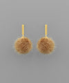 Pom Pom Fur Earrings