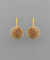 Pom Pom Fur Earrings