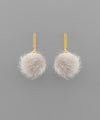 Pom Pom Fur Earrings