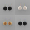 Pom Pom Fur Earrings