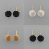 Pom Pom Fur Earrings