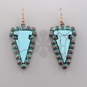 Turquoise Arrowhead Earrings