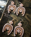 Rhinestone Cowgirl Squash Blossom Earrings